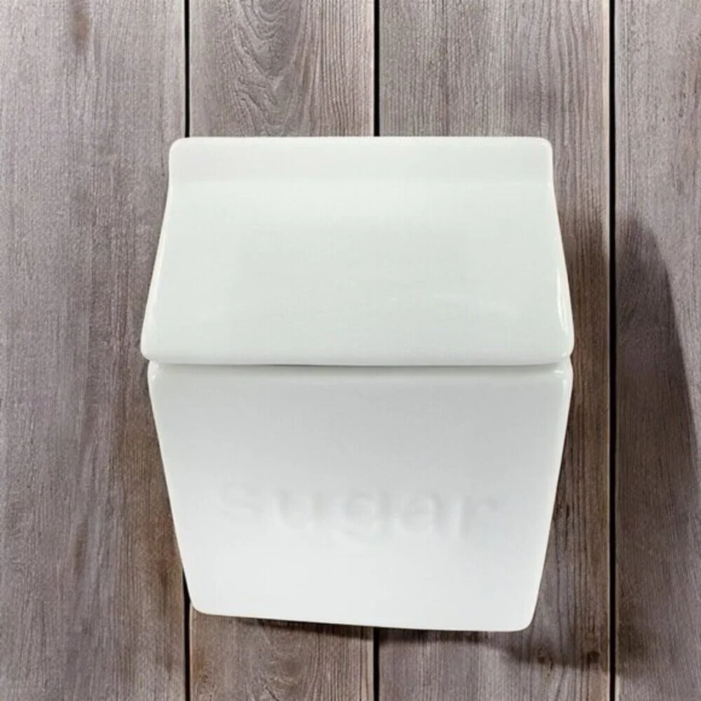 Bia Cordon Bleu White‎ Porcelain Milk Cartoon Sugar Bowl With Lid Container Jar